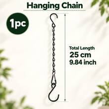 Black Metal Hanging Chain With S-Hook And Snap Clip, Suitable For Plant Baskets, Bird Feeders, Lanterns And Decorations, 25cm - Multiple Styles - View 15