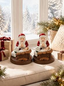 1-Piece Cute Santa Nativity Scene Statue, Santa Claus Praying Beside Baby Jesus And Sheep, Detailed Christmas Tabletop Ornament For Living Room, Entryway, Mantel, Shelf And Holiday Party Decor - 1PC - View 7