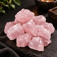 Pink Quartz Rough Asymmetrical Gemstone, Suitable For Jewelry Making, Aquarium Bottom, Vase Filler, Aromatherapy Decor, Can Be Used For Wire-Wrapped Necklace, Bracelet DIY Material - Pink - View 1