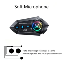 Motorcycle Helmet Headset, Hi-Fi Sound Quality, Noise Cancelling, Built-In Microphone, Bluetooth 5.4, Long Battery Life, Wake-Up Function, Suitable For Sports, 400mAh - A - View 13