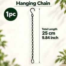 Black Metal Hanging Chain With S-Hook And Snap Clip, Suitable For Plant Baskets, Bird Feeders, Lanterns And Decorations, 25cm - Multiple Styles - View 12