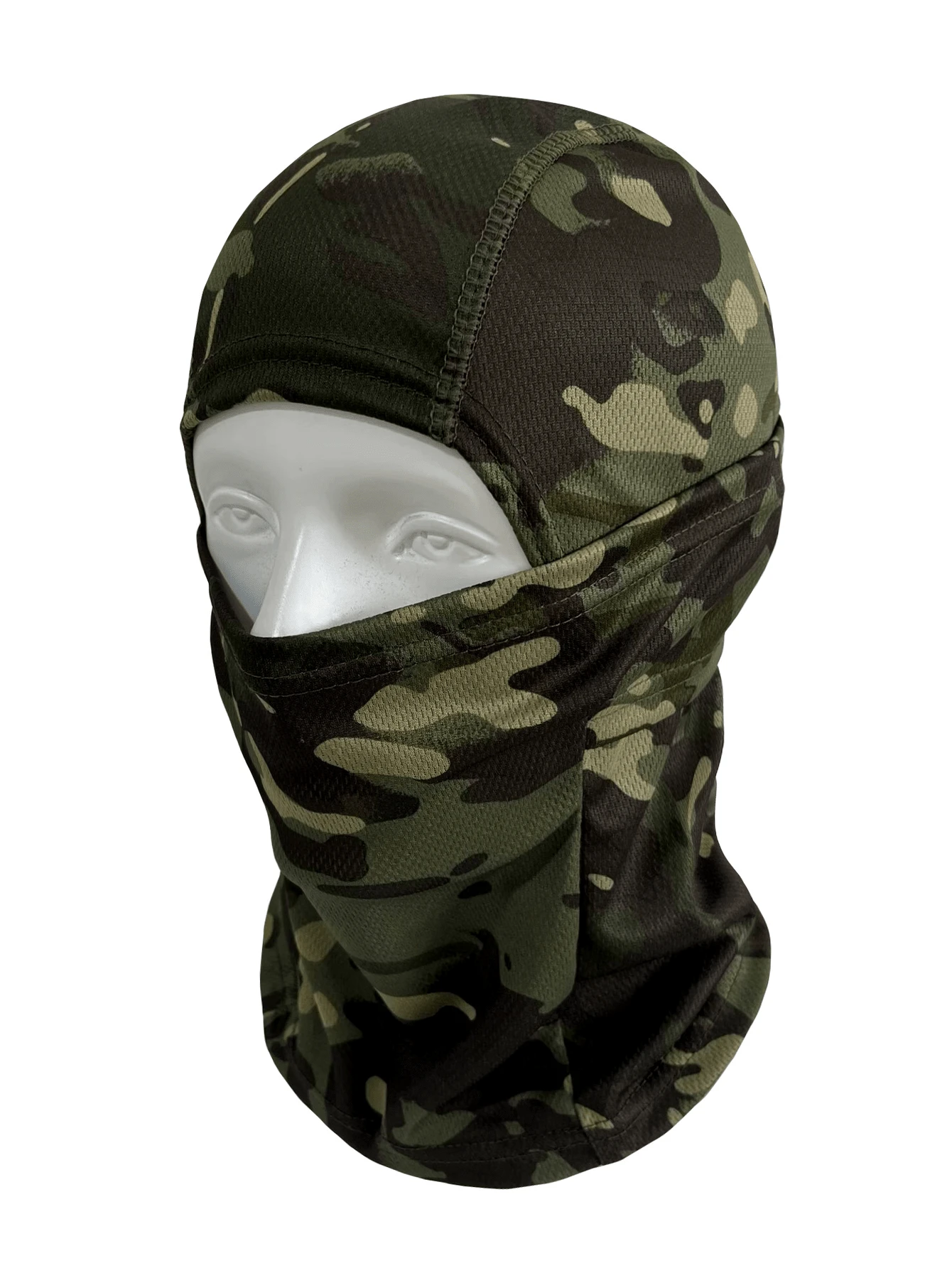 Unisex Ski Balaclava Full Face Mask, Windproof Sun Protection Breathable Mask, UV Protection Ski Scarf, Suitable For Men/Women/Workers - Green Camouflage - View 1