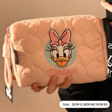 5 Styles/Disney Mickey Mouse Multi-Color Large Capacity Cute Cartoon Sweet Portable Embroidered Storage Bag, Durable Zipper Design, Suitable For Girls Outings, Commuting, Travel, School, Office Storage Of Cosmetics Or Stationery And Other Small Items, Perfect Gift For Halloween, Christmas, Birthday, Valentine's Day For Friends And Family (Randomly Sent) - Multi-color (Style Randomized) - View 7