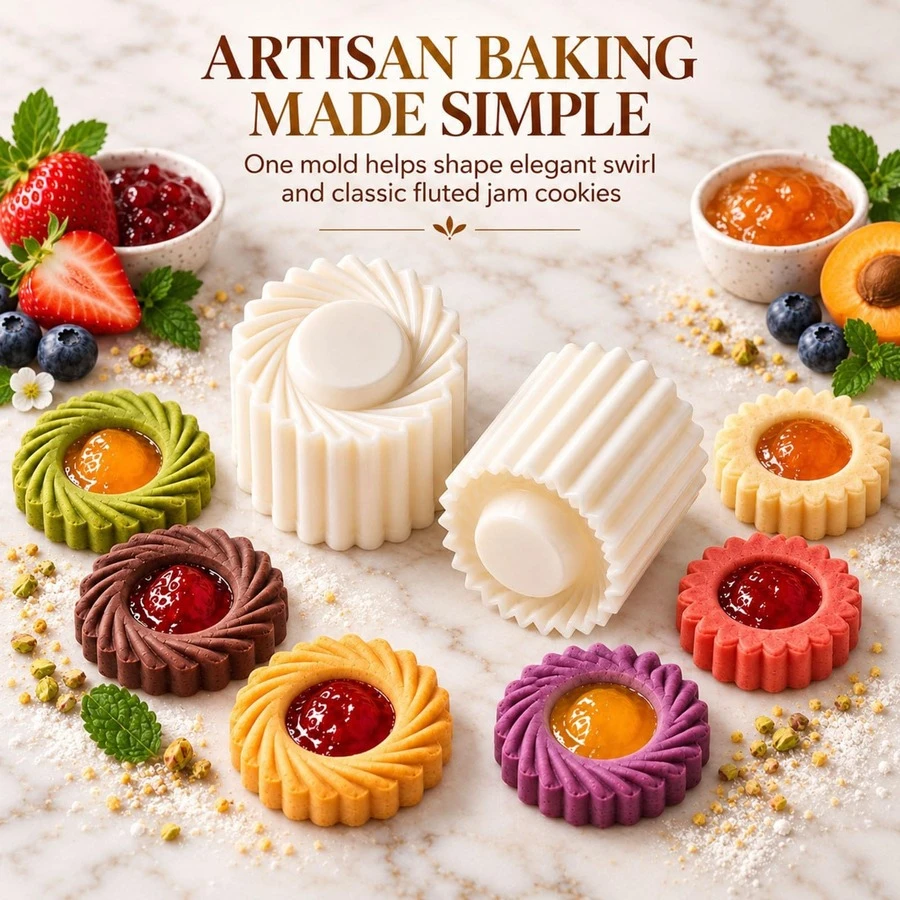Cookie Cutting Molds - Durable Silicone Pastry Molds With Intricate Flower And Christmas Tree Designs, Perfect For Cakes, Cookies, And Pastries - Ideal Choice For Birthdays And Christmas - View 1