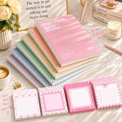 6 Pack A5/B5 Spiral Notebooks, College Ruled Thick Paper Large Capacity Journals For School, Note Taking, Office, Study & Daily Writing