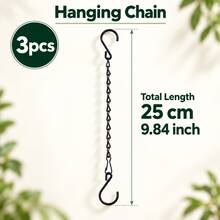 Black Metal Hanging Chain With S-Hook And Snap Clip, Suitable For Plant Baskets, Bird Feeders, Lanterns And Decorations, 25cm - Multiple Styles - View 14
