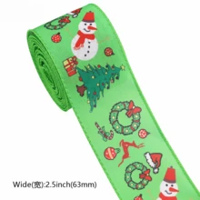 The Grinch 1pc Gnechi Christmas Printed Ribbon Set, Holiday Gift Wrapping Decorative Ribbon Roll, Suitable For DIY Bows, Wreaths, Handicrafts And Party Decorations - Multicolor - View 7
