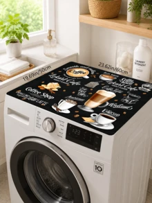 1pc Vintage Cafe Style Letter Print Dish Drying Mat, Absorbent Kitchen Dish Drying Mat, Coffee Machine Mat, Dishwashing Mat, Sink Mat, Kitchen Countertop Protector, Suitable For Cups, Plates, Utensils And Kitchen Decor - Multicolor - View 14