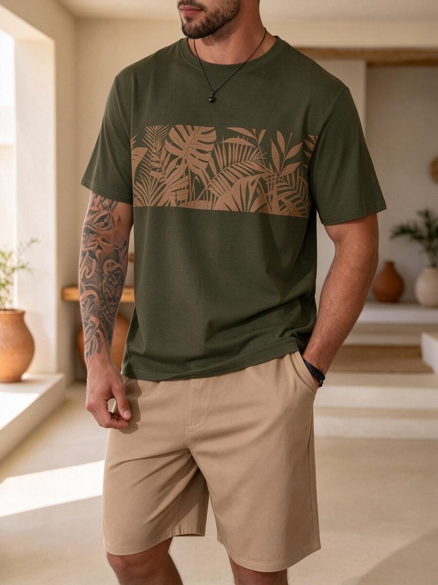 Men T-Shirts - Green - View 1