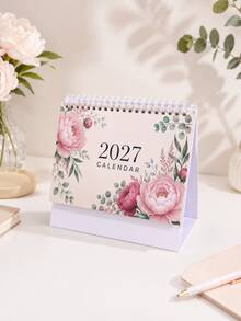 1PC Vintage Plant And Animal Pattern - 2027 Calendar, Coil-Bound Desktop Decorative Calendar, For Scheduling And Time Reminders, A Time Gift For Friends - Single Piece - View 13