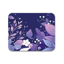 Purple Floral Pattern Gaming Mouse Pad, Non-Slip Rubber Desk Mat, Smooth Glide Surface, Suitable For Computer Laptop Office Home, Elegant Abstract Art Decor, Back To School Supplies - B - View 16