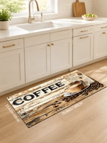 1 buah Alas Pengering Piring Penyerap Motif Kayu Gaya Pedesaan, Alas Mesin Kopi, Alas Pencuci Piring, Alas Wastafel, Pelindung Meja Dapur, Cocok untuk Cangkir, Piring, Peralatan Makan dan Dekorasi Dapur Rumah - MultiWarna - View 10