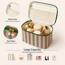 (Custom Embroidery) New 3D Pattern Makeup Bag, Large Capacity Portable Handheld Cosmetic Bag, Toiletry Bag, Suitable For Daily Use, Travel, Gift For Family And Friends, Birthday Gift, Holiday Gift - Multicolor - View 7