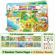 Children's Quiet Book Busy Book, Reusable Sticker Activity Book For Kids 3+, 2 Rings Per Book, 9 Pages Total (7 Theme Base Pages + 2 Sticker Pages), Random Theme Pages, Back Of Stickers With Hook And Loop For Repeated Attachment And Detachment; Dinosaur, Animal, Transportation, Farm, Space And More Themes Available - Multicolor - View 17