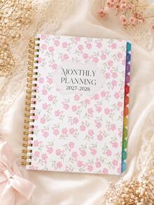 1pc 2027 Jan-2028 Dec Weekly/Monthly Planner Notebook, 5.7" X 8", A5 Monthly Academic Year Notebook With Notes, Waterproof Cover, Personal Planner, Office Desk Supplies, Teacher Gift, Suitable For Men, Christmas Gift - Multicolor - View 7