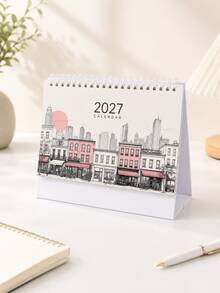 1PC Vintage Plant And Animal Pattern - 2027 Calendar, Coil-Bound Desktop Decorative Calendar, For Scheduling And Time Reminders, A Time Gift For Friends - Single Piece - View 15