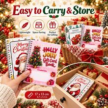 1pc Christmas Gift Card Storage Album, Christmas Theme Gift Card Organizer, Spiral Bound Portable Card Storage Book, Approx. 13*17cm, Multi-Slot Gift Card Storage Design, Christmas Tree, Santa Claus, Gingerbread Man And Other Holiday Pattern Cover, Suitable For Shopping Cards, Prepaid Cards, Coffee Gift Cards, Store Gift Vouchers, Membership Cards And Holiday Gift Cards Classification And Organization - Christmas Gift Card Storage Album - View 3