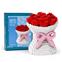 3500PCS Small Particle Building Blocks, Holiday Gift For Friends And Family, Rose Flower Model, Puzzle, 3D Toy, Valentine's Day Style, High Difficulty Adult DIY Toy, Suitable For Indoor Decoration And Home Decor - Multicolor - View 12