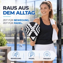 TK Gruppe 2er Padelschläger Erwachsene – Padel Set mit Meshtasche für Einsteiger & Fortgeschrittene, Padel Rackets für Training & Match (2er Set Gelb und Weiß) - A - Übersicht 8