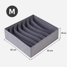 1pc Grey Clothing Storage Box, Underwear & Panties Divided Organizer - Grey - View 11