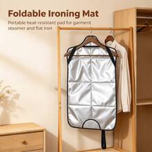 1Pc Foldable Ironing Mat, Portable Household Ironing Pad, Heat Resistant Board, For Garment Steamer & Flat Iron, Lightweight Space-Saving Ironing Accessory, Durable Heat Proof Mat For Home & Travel,Convenient Pad For Shirts & Dresses Wrinkle Removal - Multicolor - View 4