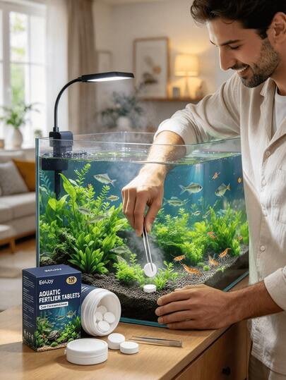Aquatic Plant Nutrient Tablets, Gentle Formula For Daily Fish Tank Plant Care, Nutrient Supplement For Fish And Shrimp, Prevents Yellow Leaves, Promotes Growth And Greening, Prevents Leaf Rot, Enhances Color, Supplements Elements, Purifies Water Quality