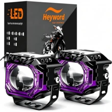 1 buah Lampu Depan LED Heyword Dirancang Untuk Penggunaan Eksternal, Menyediakan Pilihan Lampu Jauh dan Dekat, Efek Strobo dan Fungsi Mata Setan, Dilengkapi dengan Braket yang Dapat Diatur. Sempurna untuk Sepeda Motor, Sepeda Listrik, Skuter, Baterai Tidak Termasuk - 1 buah - View 1