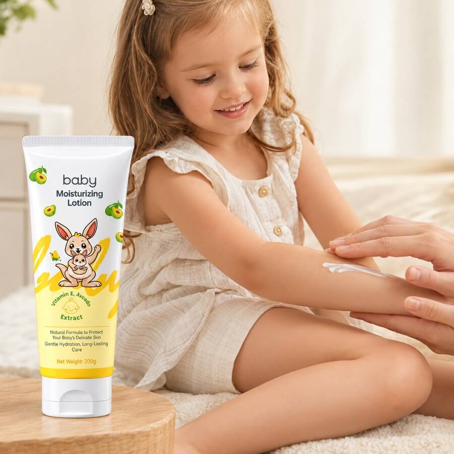 Baby Skin Moisturizing Lotion, Lightweight Non-Greasy Body Lotion, Contains Vitamin E And Avocado Extract, Helps Keep Delicate Skin Soft, Gentle Hydrating Lotion For Sensitive Skin