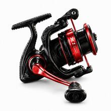 HASIDA X1 Rotating Fishing Reel, Full Metal Slanted Spool, Interchangeable Left/Right Hand Handle, Long Distance Casting, Universal Micro Fish Reel - Red - View 8