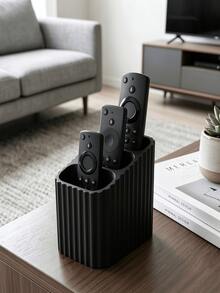 Modern Striped Remote Control Storage Box, Remote Control Holder, Decorative Storage Box, Vertical Stripe Design, Easy Access, Suitable For TV, Air Conditioner And Other Home Remote Storage, Home Decor, Decorative Items, Storage Cabinet, Dorm Storage, Desktop Organizer, Halloween, Christmas, Wedding - Multicolor - View 9