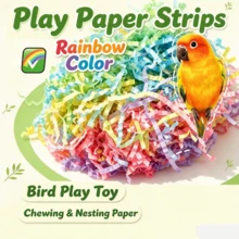 Colorful Parrot Play Strips Raffia Grass Tiger Cockatiel Peony Monk Parakeet Chewing Toy Bird Cage Decor Bedding Supplies - 1pc Training Hoop - View 6