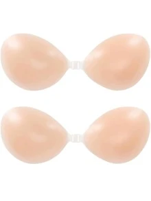2/1pc Women's Waterproof Thick Silicone Breast Petals, Small Breast Lifting And Gathering, For Wedding Photography - Apricot - View 15