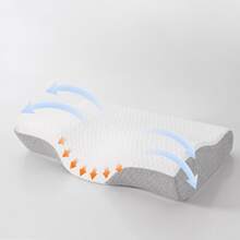 Butterfly-Shaped Cervical Pillow, Ergonomic Design Sleep Pillow, C-Shaped/Dual Height Adjustable, Suitable For Side Sleeping, Back Sleeping, Sleep Aid, Travel, Bedding, Applicable For Airplane, Car, Bus, Train, Office, Camping And Long-Distance Flight Sleep, Foldable Multi-Functional - Neck Pillow - View 7
