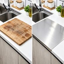 1pc Luxury Stainless Steel Silver Cutting Board, Durable And Mold-Resistant, Kitchen Tool, Suitable For Home Cooks And Cooking Enthusiasts, Used For Cutting Meat, Cheese, Bread, Vegetables And Fruits, Gift - Gold - View 12