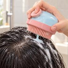 1pc Silicone Scalp Massager & Shampoo Brush - Multi-Function Shampoo Brush With Dispenser - Fragrance-Free Battery-Free Hair Cleaning Tool, Gentle Cleansing & Detangling For Most Hair Types - Multiple Styles - View 1