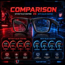 2PCS Unisex Computer Glasses Set, Buy 1 Get 1 Free: Black Frame Skin-Friendly Material Glasses And Blue Frame Glasses, Gaming Glasses, Blue Coated Lenses, Lightweight Square Frame, Comfortable To Wear - Multicolor - View 4