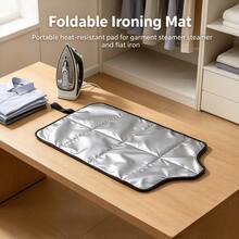 1Pc Foldable Ironing Mat, Portable Household Ironing Pad, Heat Resistant Board, For Garment Steamer & Flat Iron, Lightweight Space-Saving Ironing Accessory, Durable Heat Proof Mat For Home & Travel,Convenient Pad For Shirts & Dresses Wrinkle Removal - Multicolor - View 3