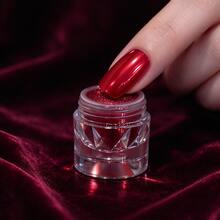 Chinese Red Mirror Powder, Valentine's Day Limited Edition, New Year Red Titanium Powder High-End Rouge Red Mirror Powder Glitter, Nail Design DIY Accessories, Nail Art Supplies - Multicolor - View 4