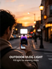 DUONENG Portable Clip-On LED Fill Light, Suitable For Action Photography, 3 Lighting Modes, Adjustable Brightness And Angle, USB Interface, Compatible With Laptop/Phone/Tablet/Zoom Meetings/Makeup, Suitable For Selfie And Live Streaming, Portable Light - one-size - View 6