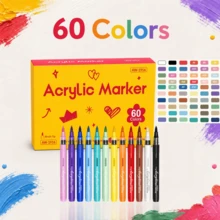 Acrylic Paint Markers, 24/36/48/60/72 Colors Optional, Water-Based Art Pens, Suitable For Canvas, Wood, Glass, Ceramic, Stone Painting, Greeting Card Making And DIY Crafts - Marker Set - View 13