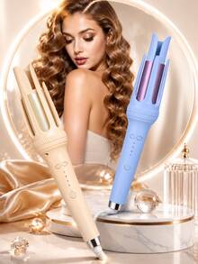 2-In-1 Automatic Rotating Hair Curler And Straightener. 28mm Professional Curling Iron For Large Waves, Fast Heating With 4 Temperature Settings And Intelligent Anti-Tangle Sensor. Portable Design Suitable For All Hair Types. - US A Type Plug(110-127V) - View 9