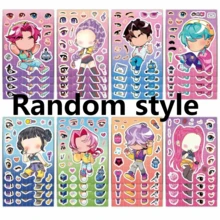 8pcs Creative Expression Collage Sticker Set, Chibi Character Base Cards With Eyes, Lips And Small Decorative Stickers, Freely Combine And Change Facial Expressions And Makeup, Rich Colors Restore Art Style, Pre-Cut Design For Easy Peeling, Suitable As Planner Decoration Material, Desktop Creative Stickers, Leisure Craft Supplies, Immersive Character Design Creation, Freely Adjust Facial Features To Create Unique Characters, Rich Accessories Unlock Diverse Styles, Relaxing And Stress-Relieving, Inspire Creative Inspiration, Enjoy The Fun Of Handmade Collage. - Multicolor - View 4
