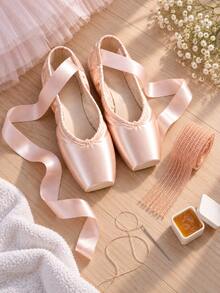 Ballet Shoe Ribbon & Elastic Strap Set, Stretchy Dance Shoe Bands For Pointe Shoes, Ballet Shoe Accessories - Multicolor - View 9