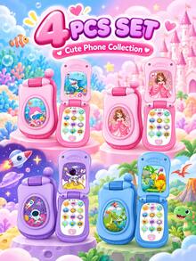 1 buah Mainan Telepon Lipat untuk Bayi Usia 12 Bulan ke Atas, Telepon Simulasi Musik Multifungsi dengan Lagu Anak-Anak, Mainan Edukasi Pendidikan Dini, Mainan Sensorik Elektronik Interaktif, Hadiah Natal dan Tahun Baru, Cocok untuk Bayi Laki-laki dan Perempuan - MultiWarna - View 29
