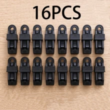 16/24pcs Multifunctional Waterproof Cloth Clip Tent Fixing Clip, Made Of PP Material, Suitable For Tents, Sunshade Nets, And Essential Tools And Accessories For Camping And Hiking - Multicolor - View 12