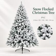Snow Effect Christmas Tree PVC 120cm 150cm 180cm 210cm Holiday Decor - White - View 4