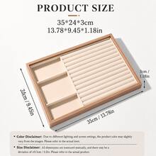 Hộp đựng trang sức vân gỗ cổ điển cỡ lớn – Giá treo dây chuyền và phụ kiện, khay sắp xếp bông tai và nhẫn, hộp trưng bày và khay đựng - Nhiều màu - Xem 15