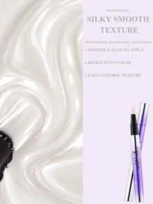 PERFECT COLOR Gel Nail Polish Pen 3ml, Kutek Gel Satu Langkah, Gel UV LED, Formula Halus dan Mudah Digunakan, Tidak Perlu Base Coat & Top Coat, Manikur Rumahan Sendiri, Mermaid Pearl - MultiWarna - View 5