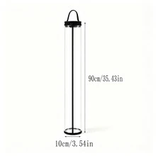 Portable Handheld Transparent Long Storage Tube, Hanging Design Hard PVC Cylindrical Storage Tube, Suitable For Storing Desk Mats, Posters, Scrolls, Various Rolled Mats, Practical Home Storage And Travel Organizer - View 3