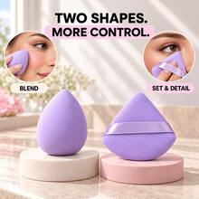 5pcs Gift Set Multi-Functional Skincare & Makeup, Makeup Tool Gift Box, Cloud Petal Coral Fleece Headband & Absorbent Wristband, Includes Water Drop Makeup Sponge + Triangle Powder Puff, Macaron Multi-Color, Soft & Skin-Friendly, Dry & Wet Dual Use, Smooth Application Without Powder Absorption, Women's Makeup Base, Home Skincare, Suitable For All Seasons, Holiday Gift Makeup Set, Halloween, Christmas, Back To School - Multicolor - View 6
